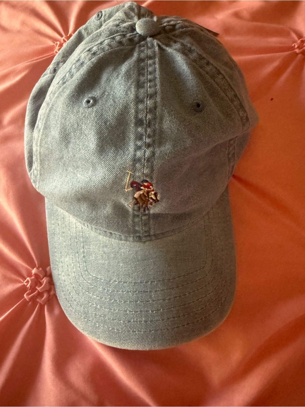 Kids Polo-Style Green Baseball Cap with Embroidered Pony